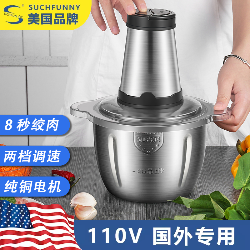 110v伏绞肉机家用一机三用碎菜蒜