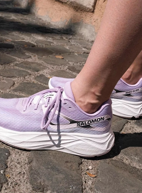 代购Salomon Aero Glide萨洛蒙时尚兰花粉紫色网面缓震越野跑鞋女