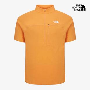 海外代购THE NORTH FACE/北面男士运动T恤半拉链立领户外运动