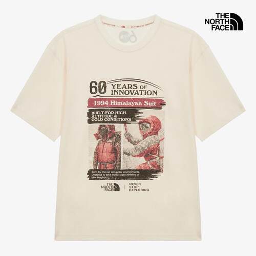 海外代购THE NORTH FACE/北面男女运动T恤印花圆领户外登山