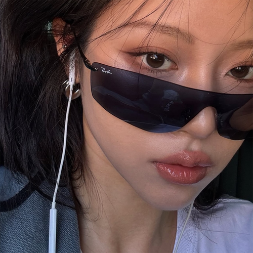 代购RayBan雷朋Jennie珍妮同款无框墨镜个性大框太阳眼镜0RB3781