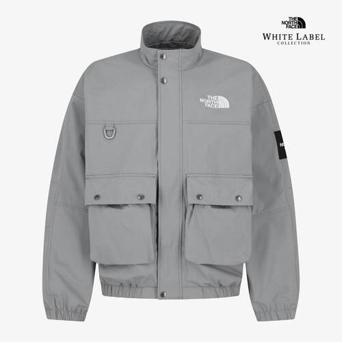 日本代购THE NORTH FACE/北面男士运动茄克防风耐磨灰色多口袋