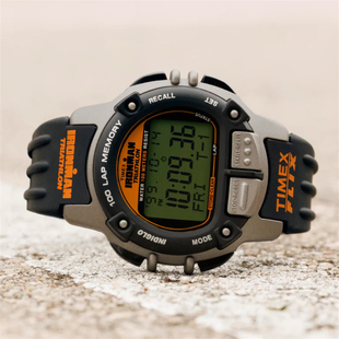 代购TIMEX IRONMAN Flix 100天美时户外防水背光男士橡胶运动手表
