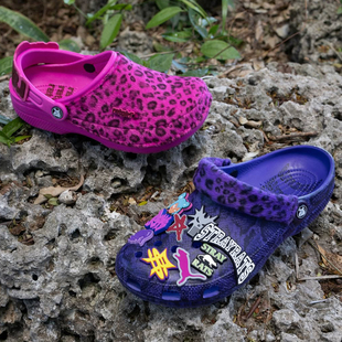 Stray Crocs 豹紋蛇紋印花男女洞洞鞋 涼鞋 Rats卡駱馳聯名款 代購