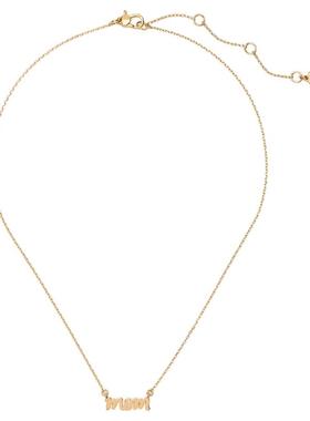 代购kate spade NEW YORK女士项链简约优雅精致温馨金色字母造型