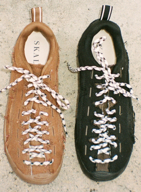 代购KEEN X SKALL STUDIO科恩联名复古棕帆布拼接男女户外休闲鞋