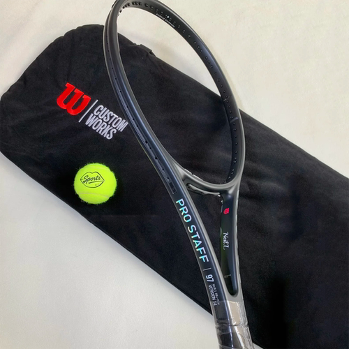 代购WILSON Pro Staff 97 V14威尔胜灰黑渐变银配色网球拍定制拍