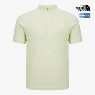 海外代购THE NORTH FACE/北面男士运动T恤凉感透气半拉链立领