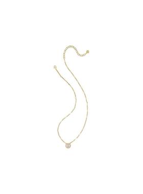 代购Kendra Scott女士项链简约时尚精致百搭金色立方氧化锆蜡镶