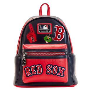 代购Loungefly X MLB联名款波士顿红袜队男女双肩背包可调节肩带