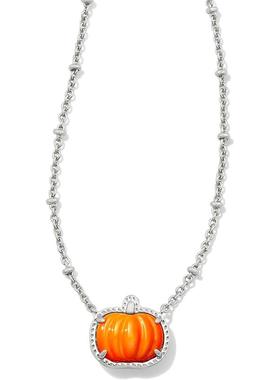代购Kendra Scott女士项链优雅俏皮节日风格精致南瓜造型橙色