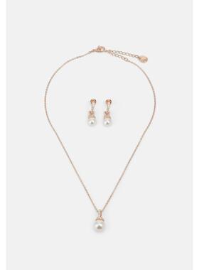 海外代购Swarovski/施华洛世奇女士项链龙虾扣玫瑰金色仿珍珠