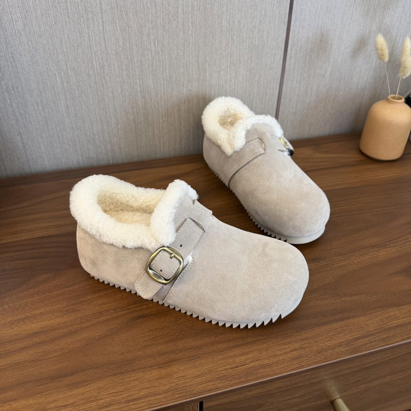 猫本喵小码复古真皮勃肯鞋