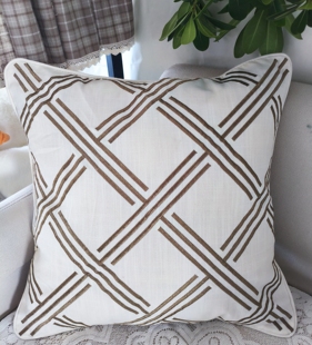 6现代客厅沙发飘窗样板房居家抱枕套办公室靠垫套（不含心）45*45