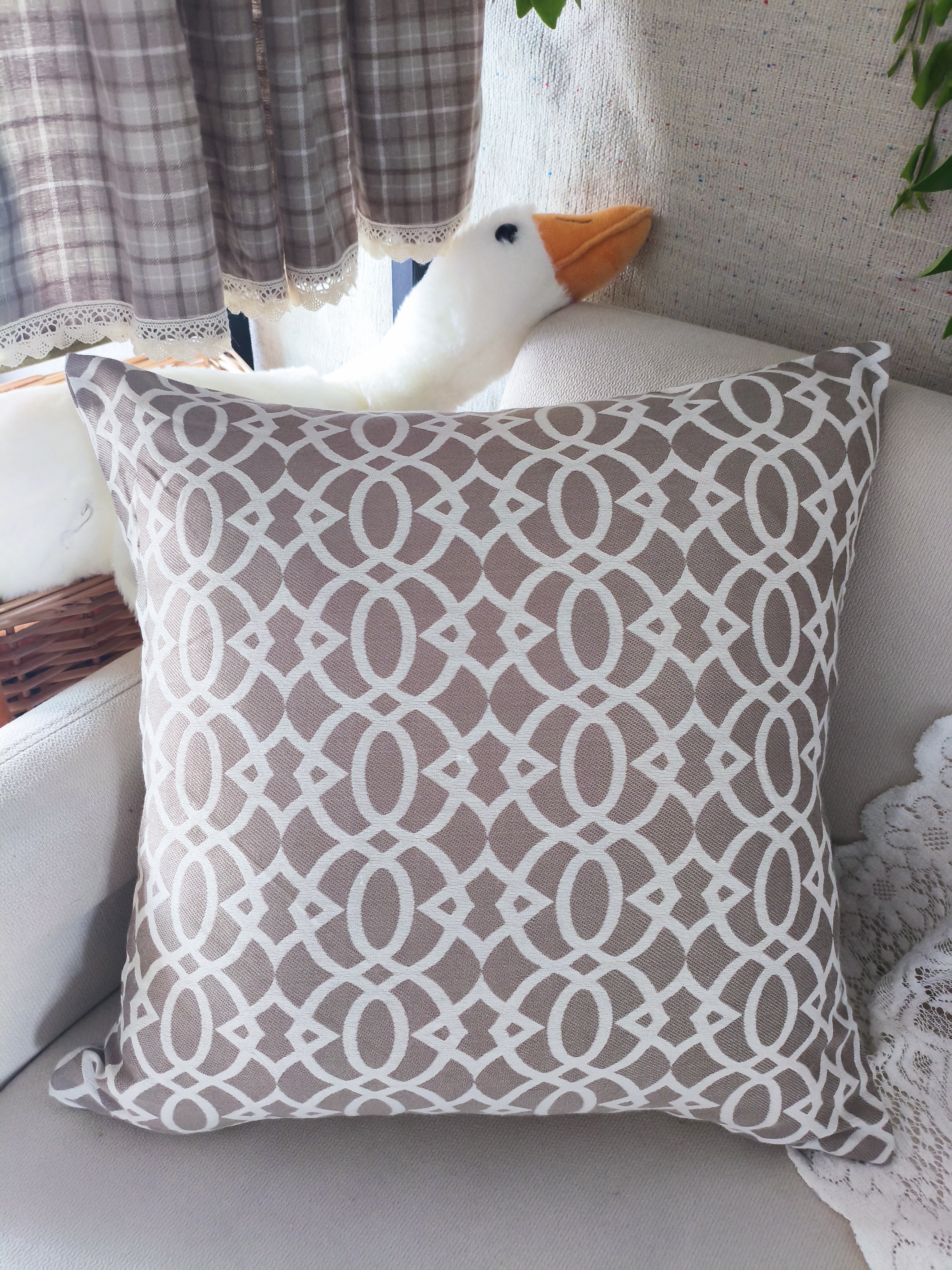 8双面棉麻&提花&纯色抱枕套简约时尚复古风居家45*45(不含芯)