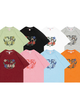 GRAF原创品牌花卉交缠爱心鹿多色美式辣妹短袖T恤crop top短款T恤