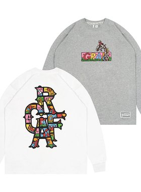 GRAF原创品牌【致敬艺术家】KeithHaring波普风格卡通重磅T恤长袖