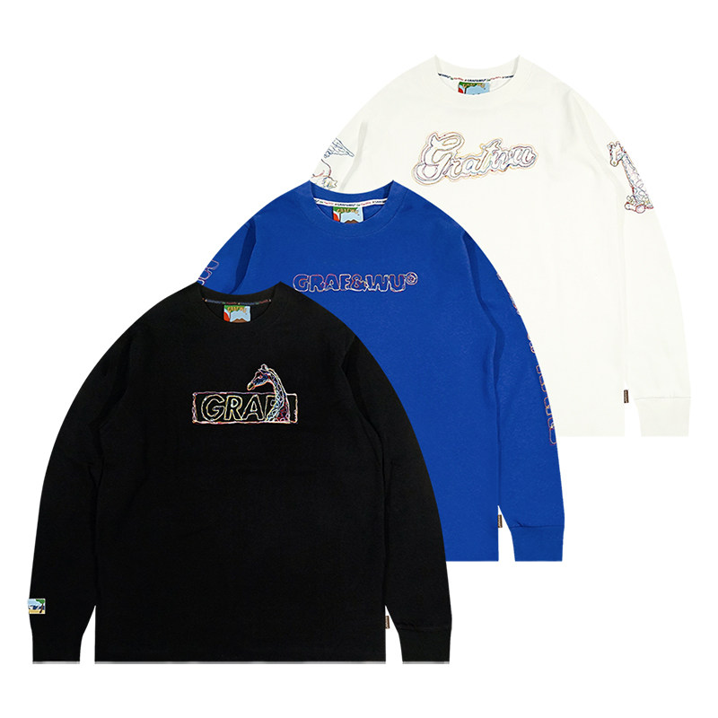 字母原创刺绣长袖刺绣GRAF&WU