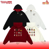 双旦新年 12个可爱鬼圣诞美式 复古毛开衫 GRAF原创品牌 外套帽衫