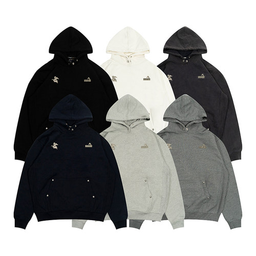 GRAF&WU宽松金属超重磅帽衫