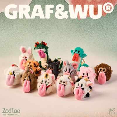 GRAF原创迷你招财猫钥匙扣
