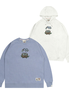 GRAF原创品牌【24Vol.2】小蓝鸟叼G字母嗷嗷待哺鸟巢美式帽衫卫衣