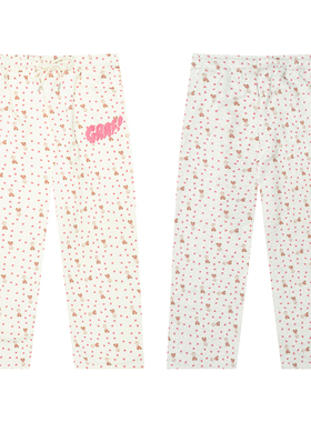 GRAF原创品牌【TheSample】基础采样系列爱心长颈鹿奶油色绒长裤