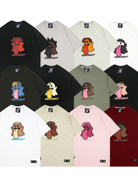 GRAF原创品牌【新学校】BooGhost可爱鬼2.0说唱歌手宽松T恤棉短袖