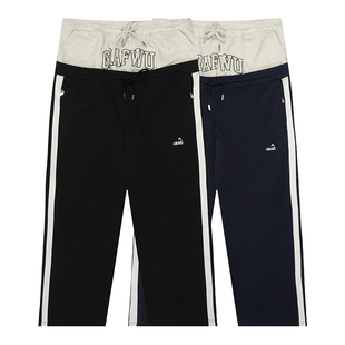 GRAF原创品牌【Saggin】双裤腰刺绣鹿头弧形logo纯美式街头厚长裤