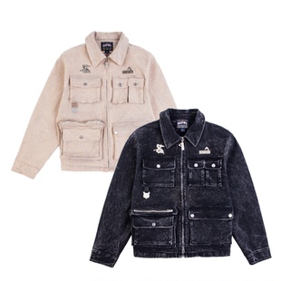 GRAF原创品牌【雪花洗水】金属AK47天使长颈鹿军工多口袋重工夹克