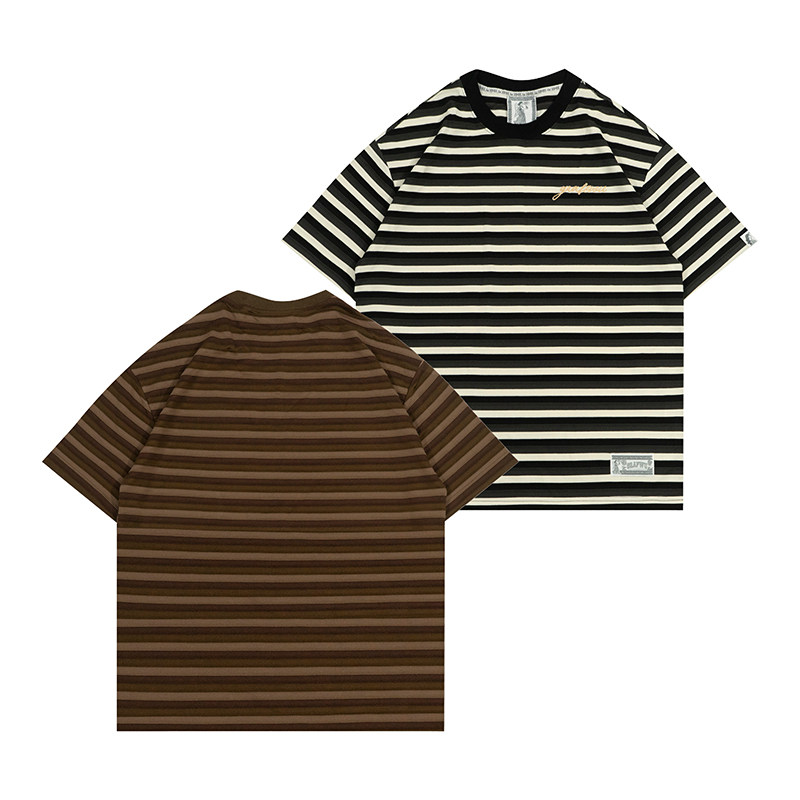 GRAF原创条纹特殊手感立体纹路T