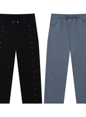 GRAF原创品牌【TheSample】基础采样系列定制铆钉加绒美式长裤