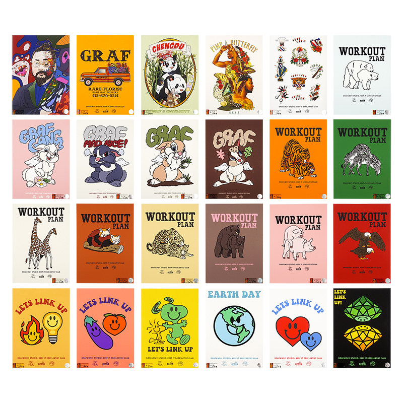 graf原创品牌潮流艺术家艺术微喷限版数插画【带框】装饰画挂画