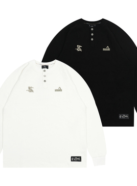 GRAF原创品牌【硬汉五金】AK47天使长颈鹿金属扣亨利领华夫格长袖