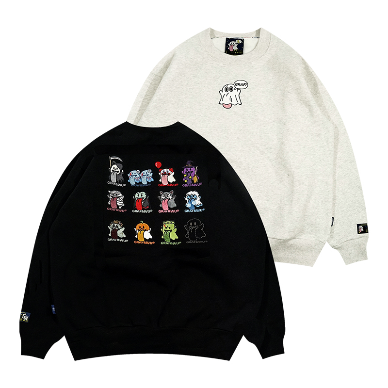 GRAF&WU可爱鬼圆领卫衣