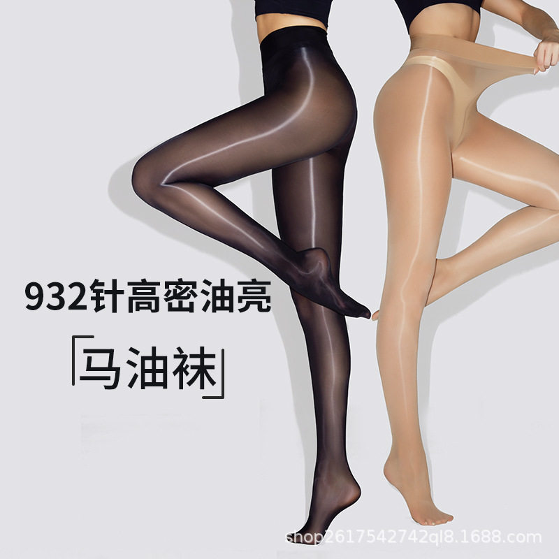 加长不掉一线裆油亮极光袜连裤袜大码女生马油袜春夏丝袜外贸款