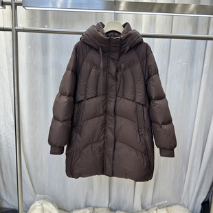 宽松减龄白鸭绒羽绒服保暖外套25B 2025冬季 连帽中长款 韩版 809 款