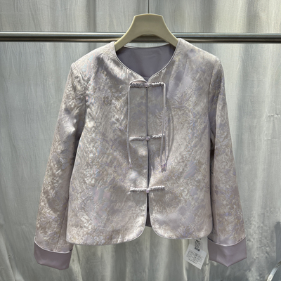 春季新中式立领盘扣百搭短外套