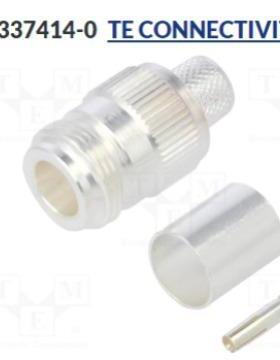 1-1337414-0   N Str Jk Hex 50Ohm Silver Pltd PSF 1/4M,