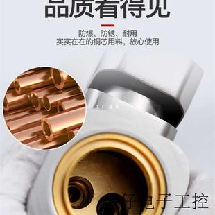 现货直销OI20厨房洗菜盆冷热防溅水龙头全铜四方管混水水槽龙头不