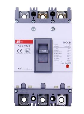 LS产电3P ABS-103B标准型塑壳断路器60A 75A100A常备现货