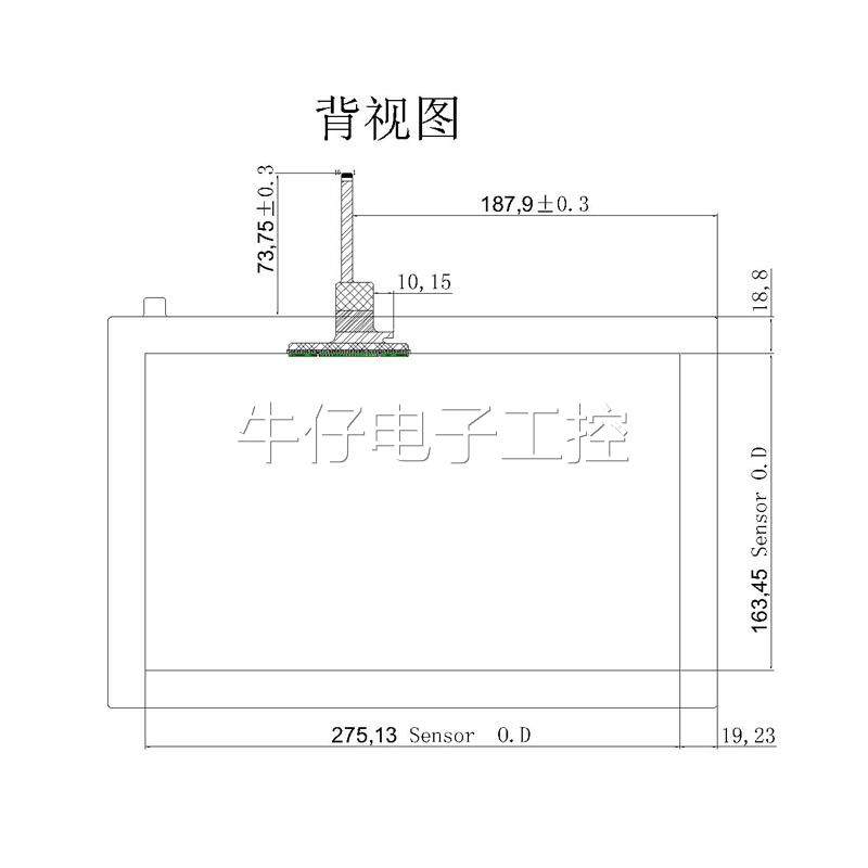 11.6寸触摸屏G+G结构 适用于工控机医疗设备触控TP屏幕电容触摸屏