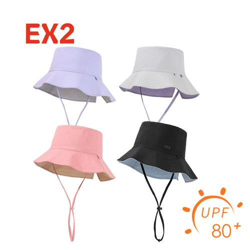 EX2伊海诗帽子女士夏天防晒渔夫帽双面戴速干防紫外线盆帽367071
