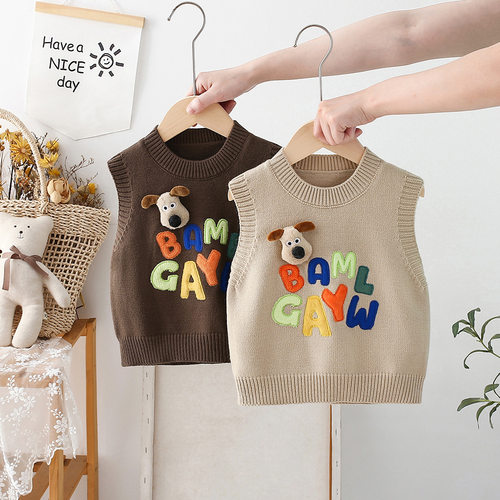 儿童毛衣背心男童内搭宝宝马甲