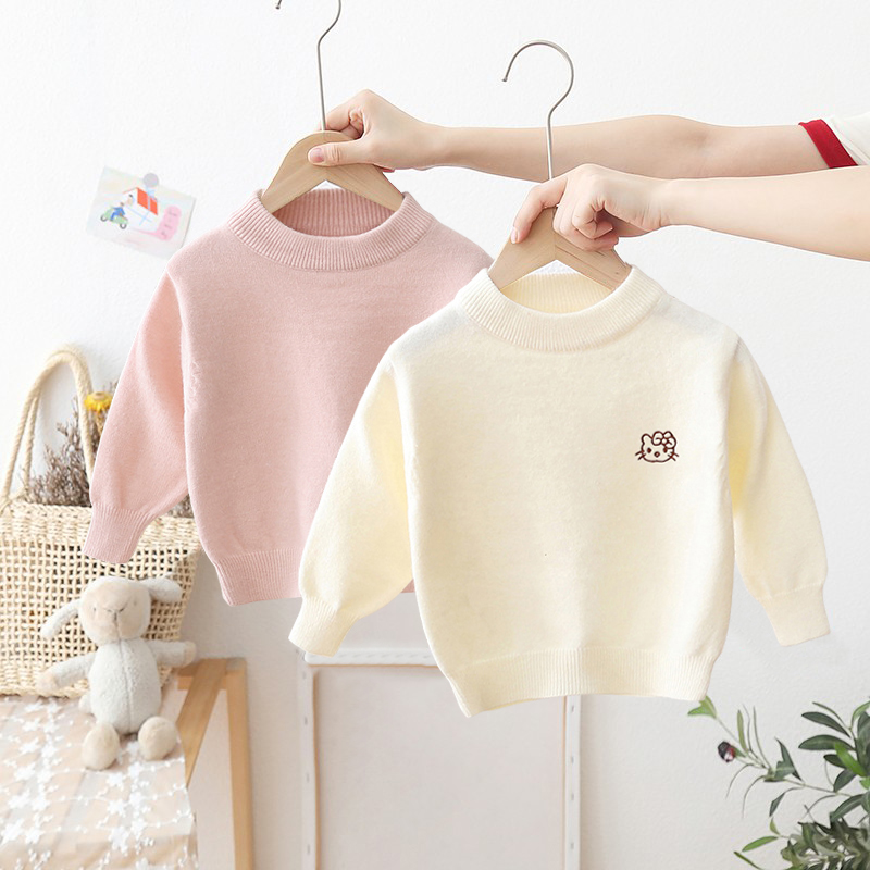 儿童打底毛衣女童白色内搭