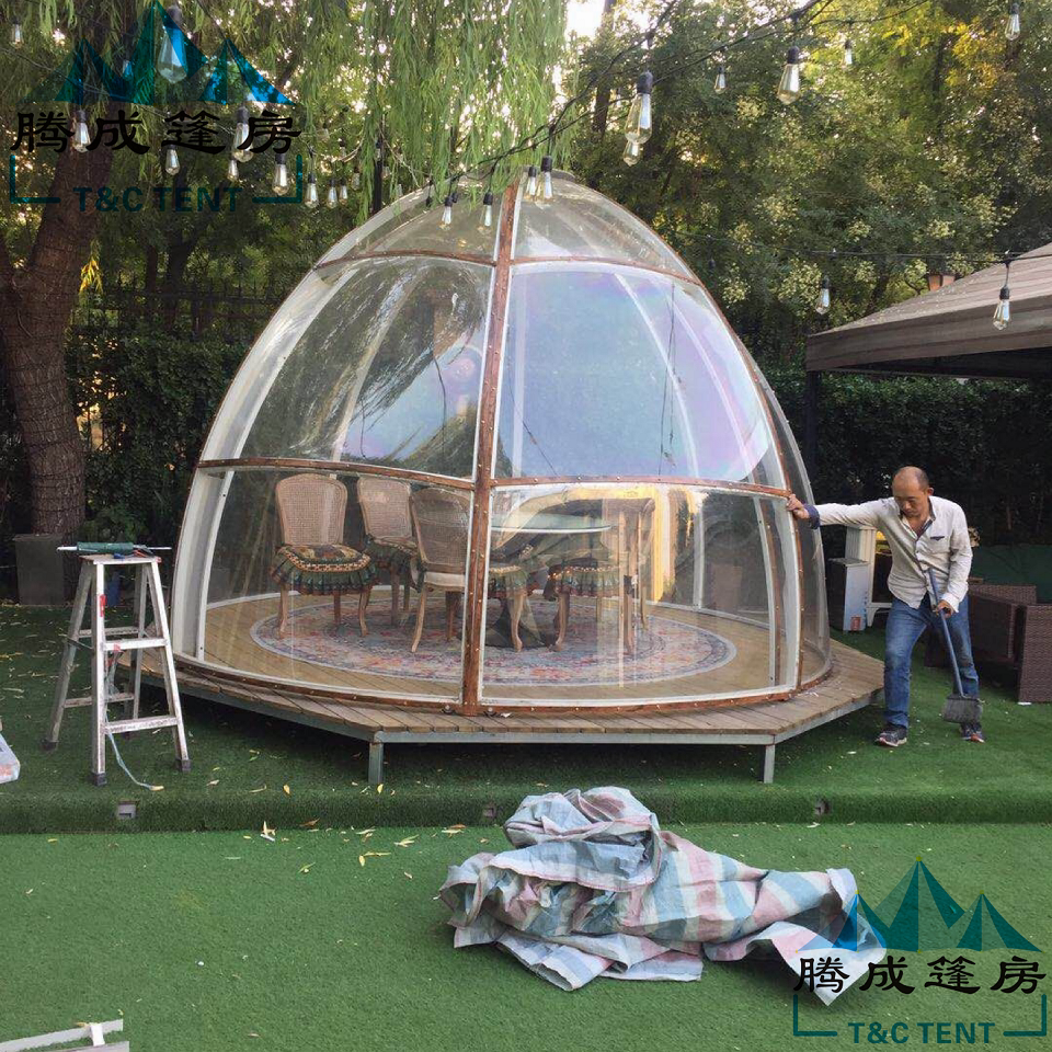 厂家户外透明球形星空房pc泡泡屋网红圆形玻璃屋餐饮包厢篷房露营