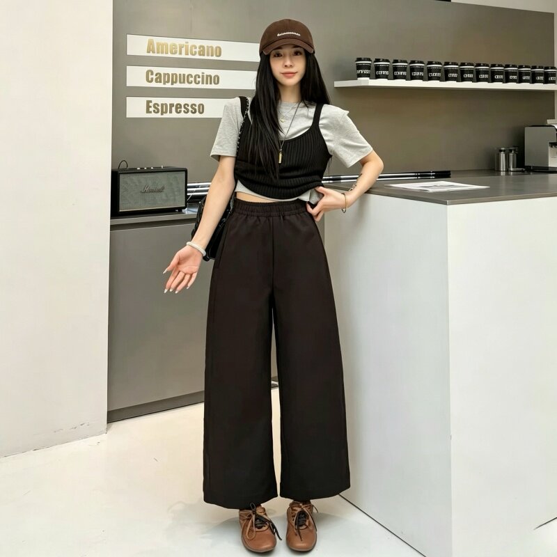 高腰休闲气球裤女2026秋季九分裤