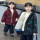 儿童保暖派克服宝宝冬装 男童秋冬季 加绒外套2025新款 迷彩保暖衣服