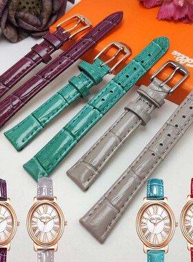 FolliFollie表带 芙丽芙丽手表带原装真皮12mm绿色wf17r011中光