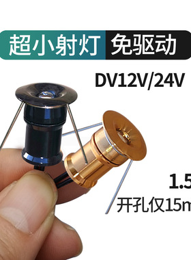【12V开孔15mm】嵌入式1W迷你小射灯 小孔径微型led孔灯低压24V